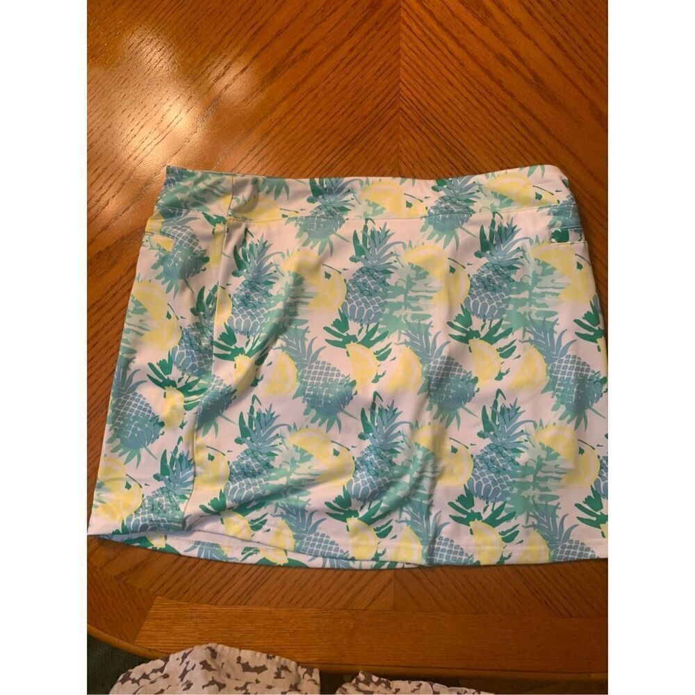 Pebble Beach Dry-Luxe Performance Size Large Stretch Waist Skort Tropical